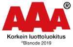 Logo AAA, Korkein luottoluokitus, Bisnode 2019